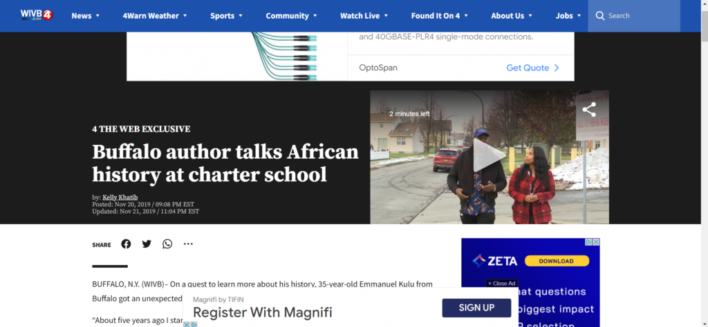 Buffalo author talks African history at charter school